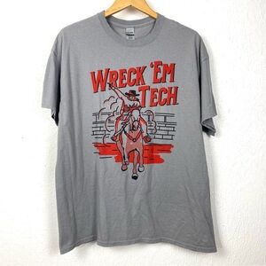 Rare Texas Tech University Wreck Em Tech Masked Rider Lubbock Graphic T-shirt XL